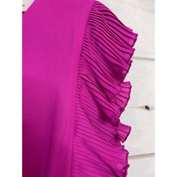 The Impeccable Pig Magenta Ruffle Dress Size Small - Picture 5 of 8